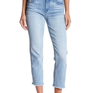 7 For All Mankind Frayed Ankle Straight Jeans